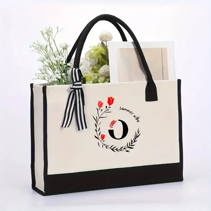 1PCS Women's Handbag 26 Initial Personalized Handbag Large Capacity Travel Handbag Men's and Women's Shoulder Bag Handbag