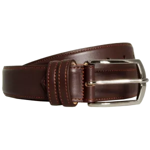 34 Mm Sartorial Buffed Leather Belt Brown