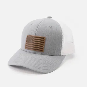 American Flag Hat - Heather Grey