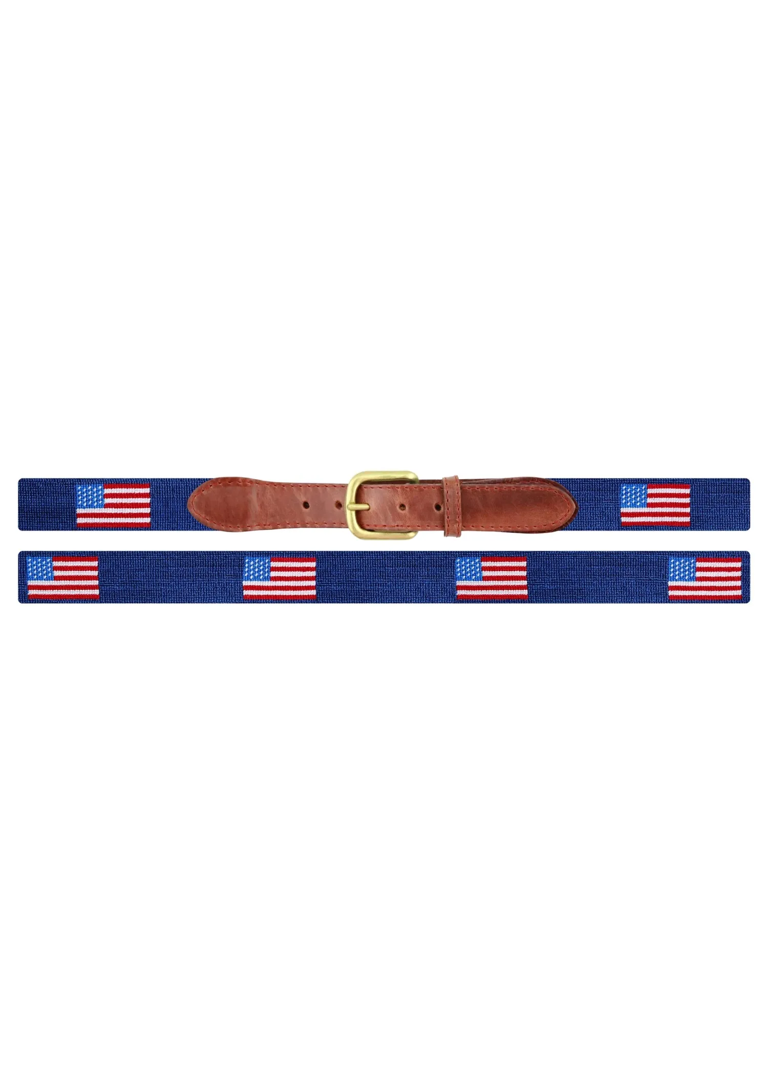 AMERICAN FLAG NEEDLEPOINT BELT - NAVY