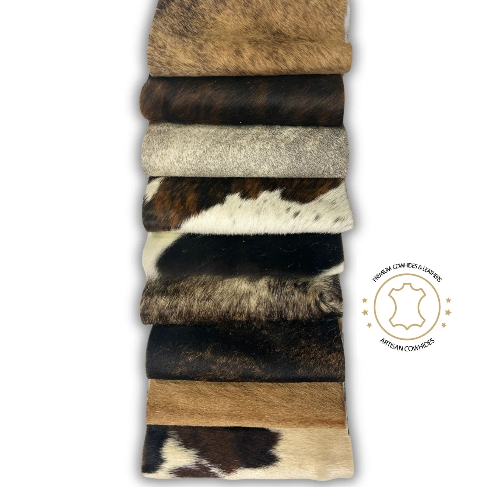 Assorted Hair-on Cowhide Pre Cut Pieces | 11"x9" & 12''x12'' inch Precuts Sheets for Crafts