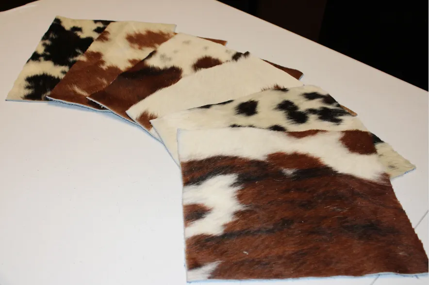Assorted Hair-on Cowhide Pre Cut Pieces | 11"x9" & 12''x12'' inch Precuts Sheets for Crafts