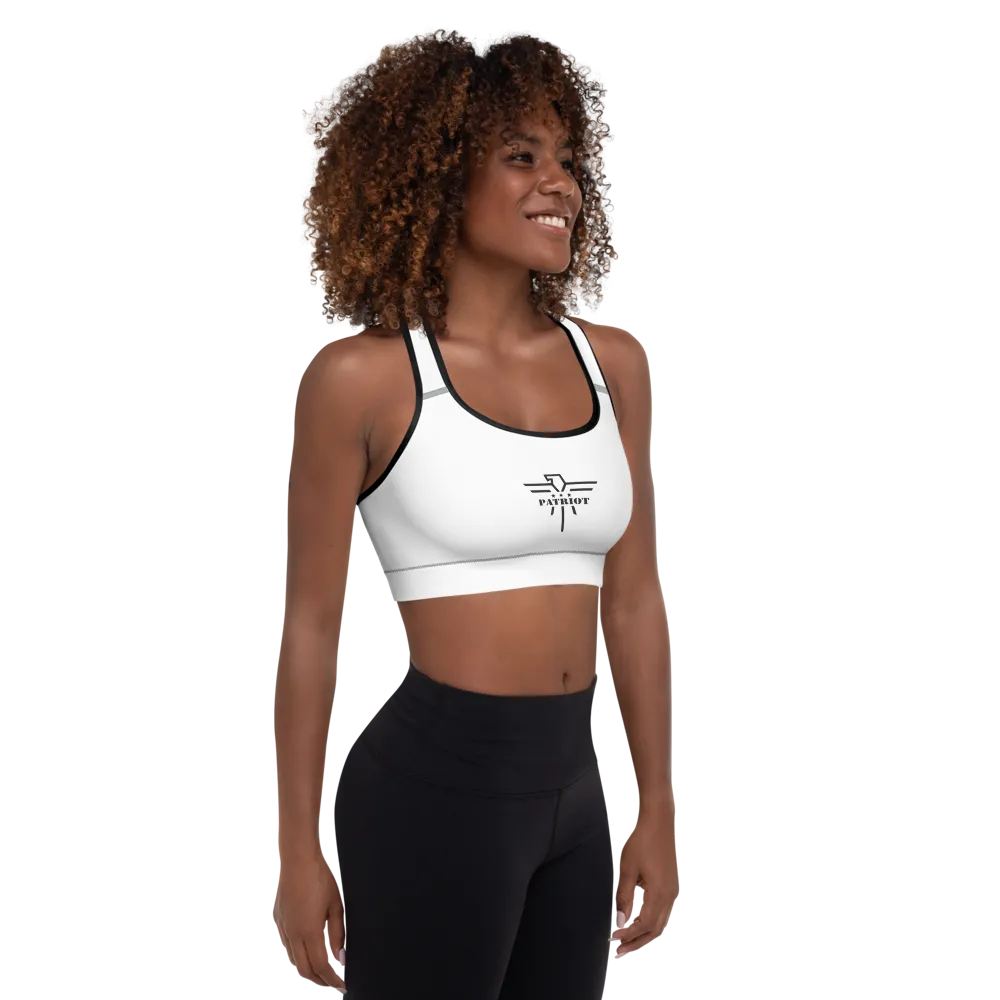 Athletic Sports Bra White