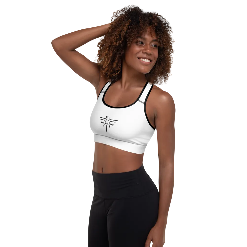 Athletic Sports Bra White