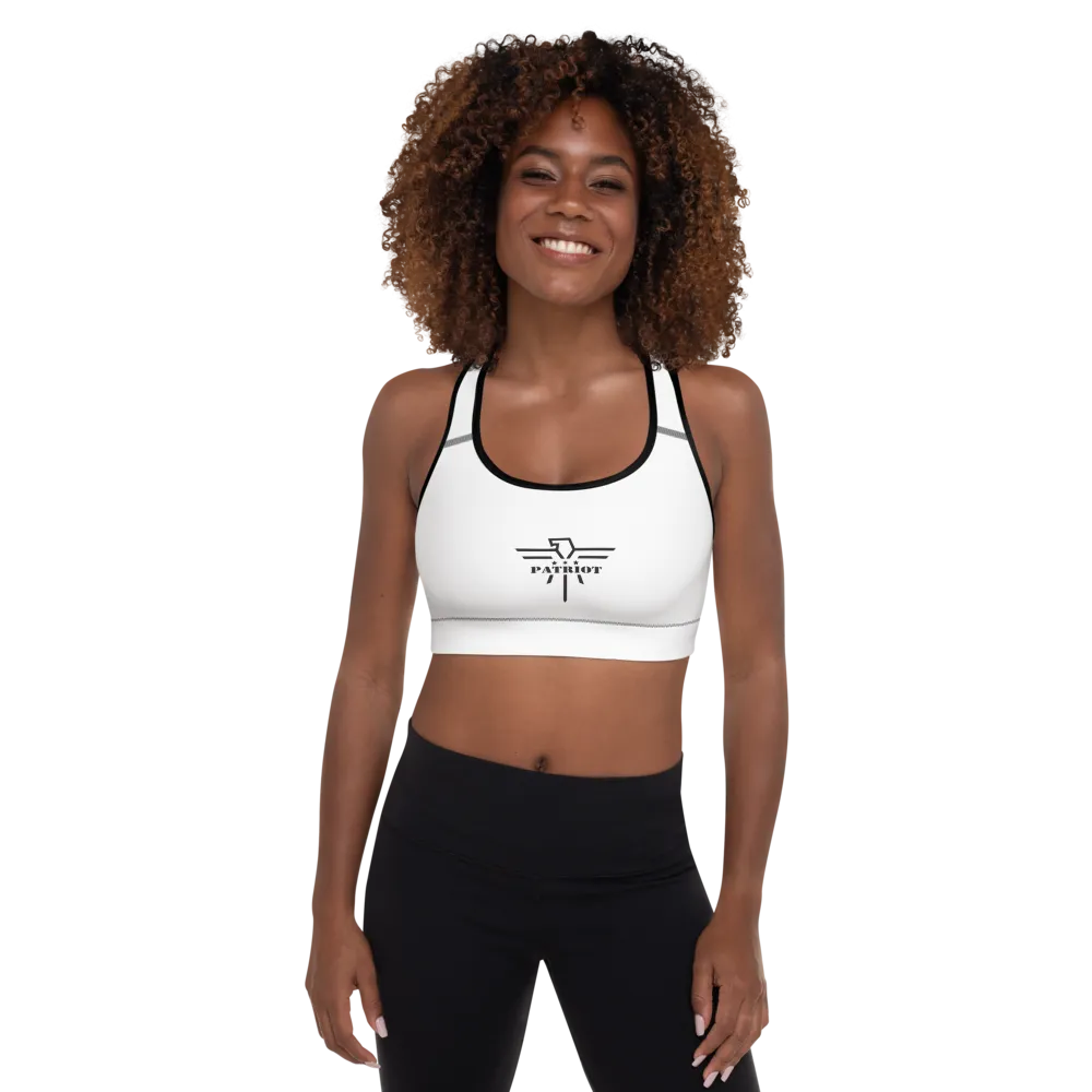 Athletic Sports Bra White