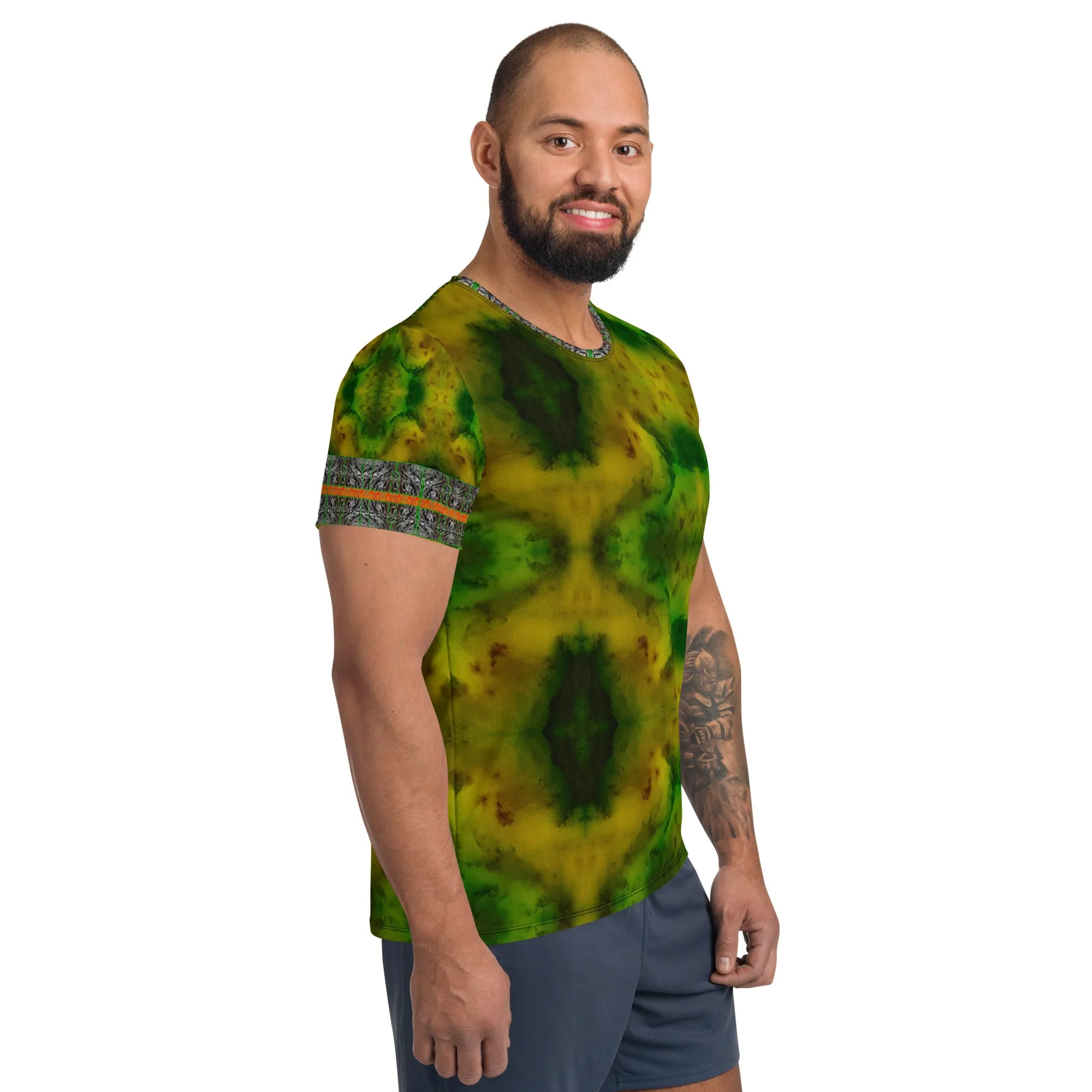 Athletic T-Shirt (His/Virilis)(Tree Link Stripe) RJSTH@Fabric#3 RJSTHS2021 RJS