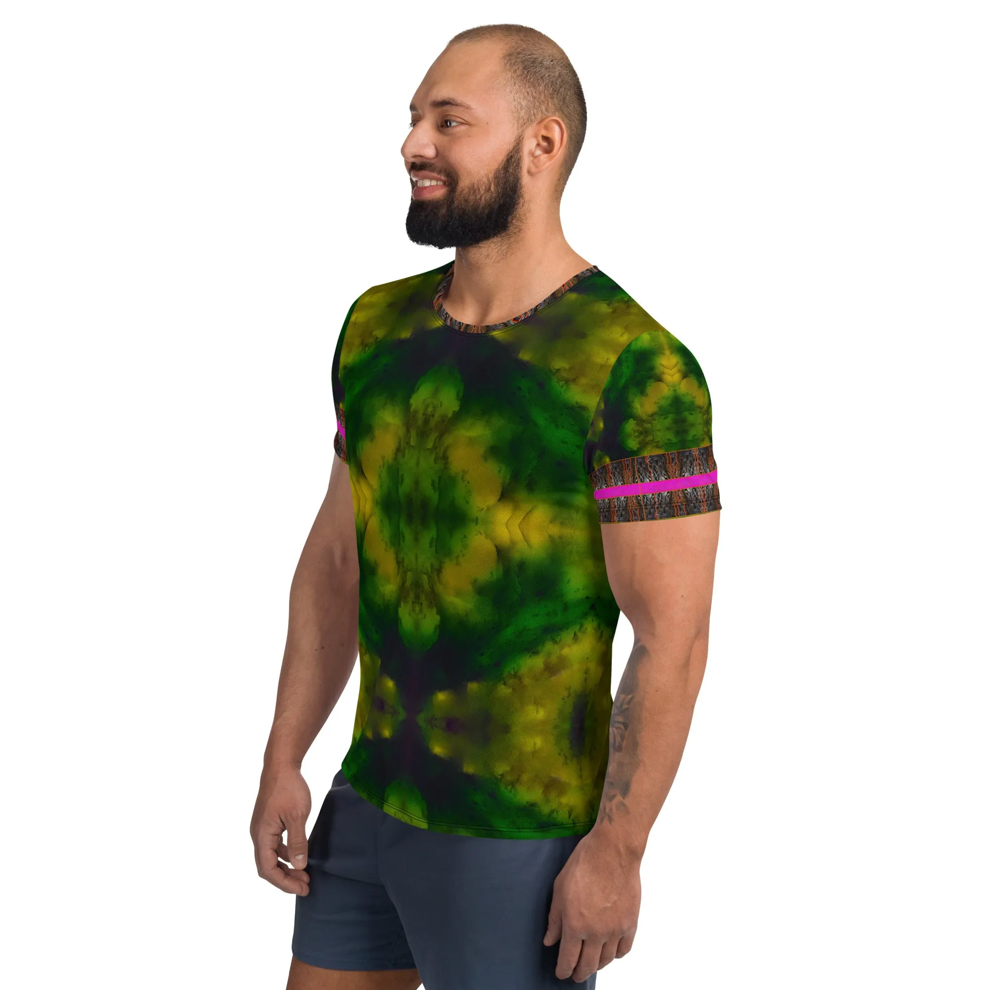 Athletic T-Shirt (His/Virilis)(Tree Link Stripe) RJSTH@Fabric#7 RJSTHS2021 RJS