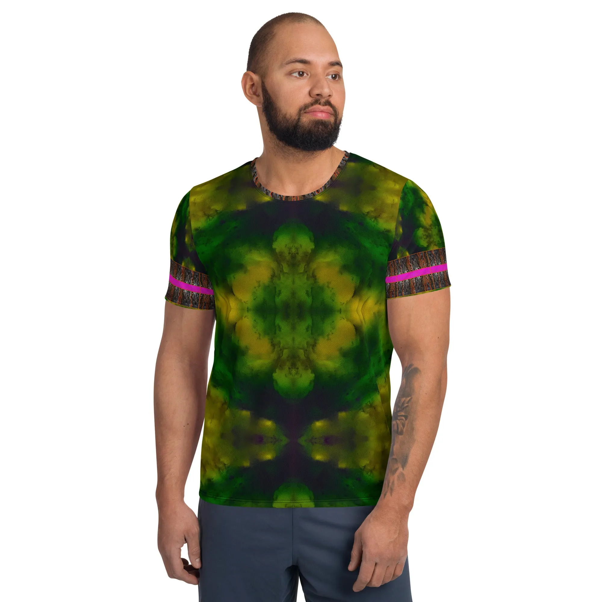 Athletic T-Shirt (His/Virilis)(Tree Link Stripe) RJSTH@Fabric#7 RJSTHS2021 RJS