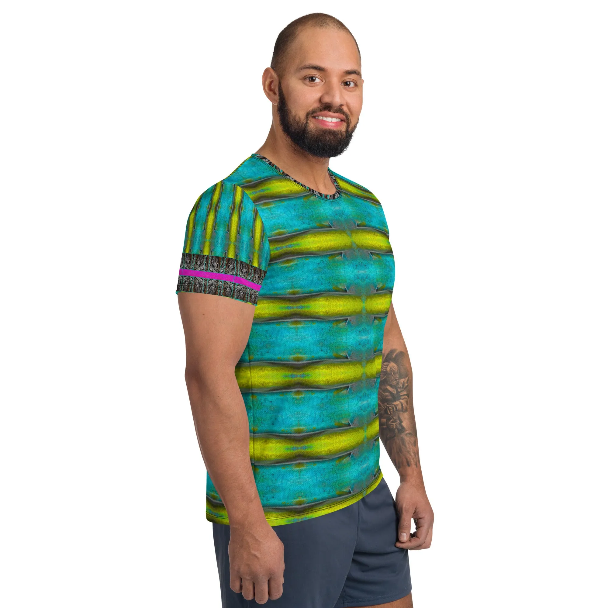 Athletic T-Shirt (His/Virilis)(Tree Link Stripe) RJSTH@Fabric#8 RJSTHS2021 RJS