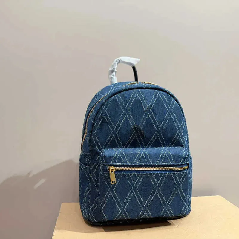 backpack books laptop bag denim designer backpacks women girl schoolbag Vintage Yprint Back Pack Street Mens bookbag 231220