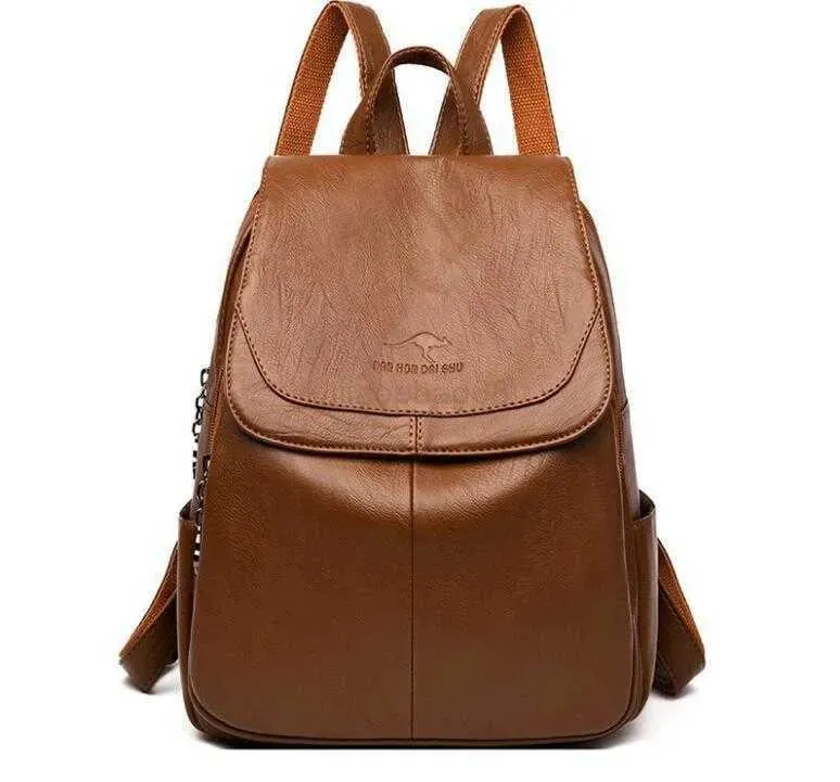 Backpack Style fashion Genuine Leather PU High capacity womens Backpack Outdoor Sport backpacks Cross Body kangaroo travelling bag Shoulder Bags Totes L9468-1