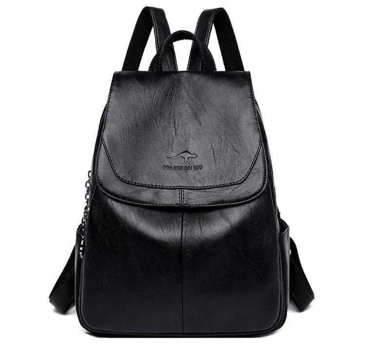 Backpack Style fashion Genuine Leather PU High capacity womens Backpack Outdoor Sport backpacks Cross Body kangaroo travelling bag Shoulder Bags Totes L9468-1