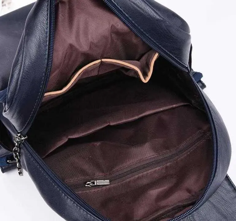 Backpack Style fashion Genuine Leather PU High capacity womens Backpack Outdoor Sport backpacks Cross Body kangaroo travelling bag Shoulder Bags Totes L9468-1