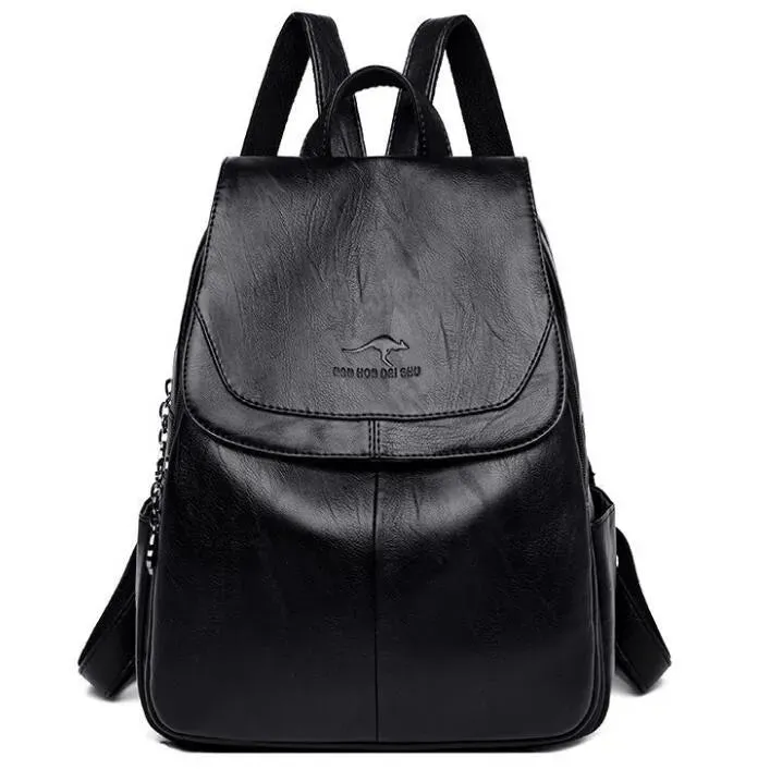 Backpack Style fashion Genuine Leather PU High capacity womens Backpack Outdoor Sport backpacks Cross Body kangaroo travelling bag Shoulder Bags Totes L9468-1