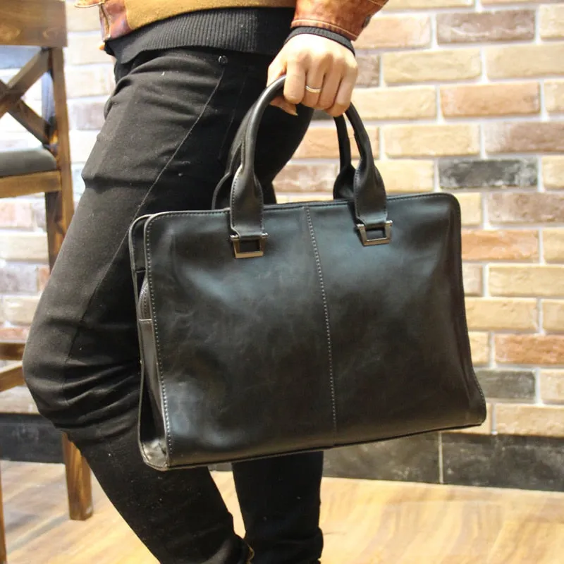 Bags leather handbags messenger Computer Crossbody Man soft shoulder new Case bag 13 men's bag Discount coupons briefcase Laptop Men On-time shipping casual