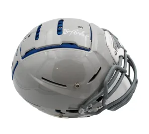 Barry Sanders Signed Detroit Lions Speed Schutt F7 Gray NFL Helmet