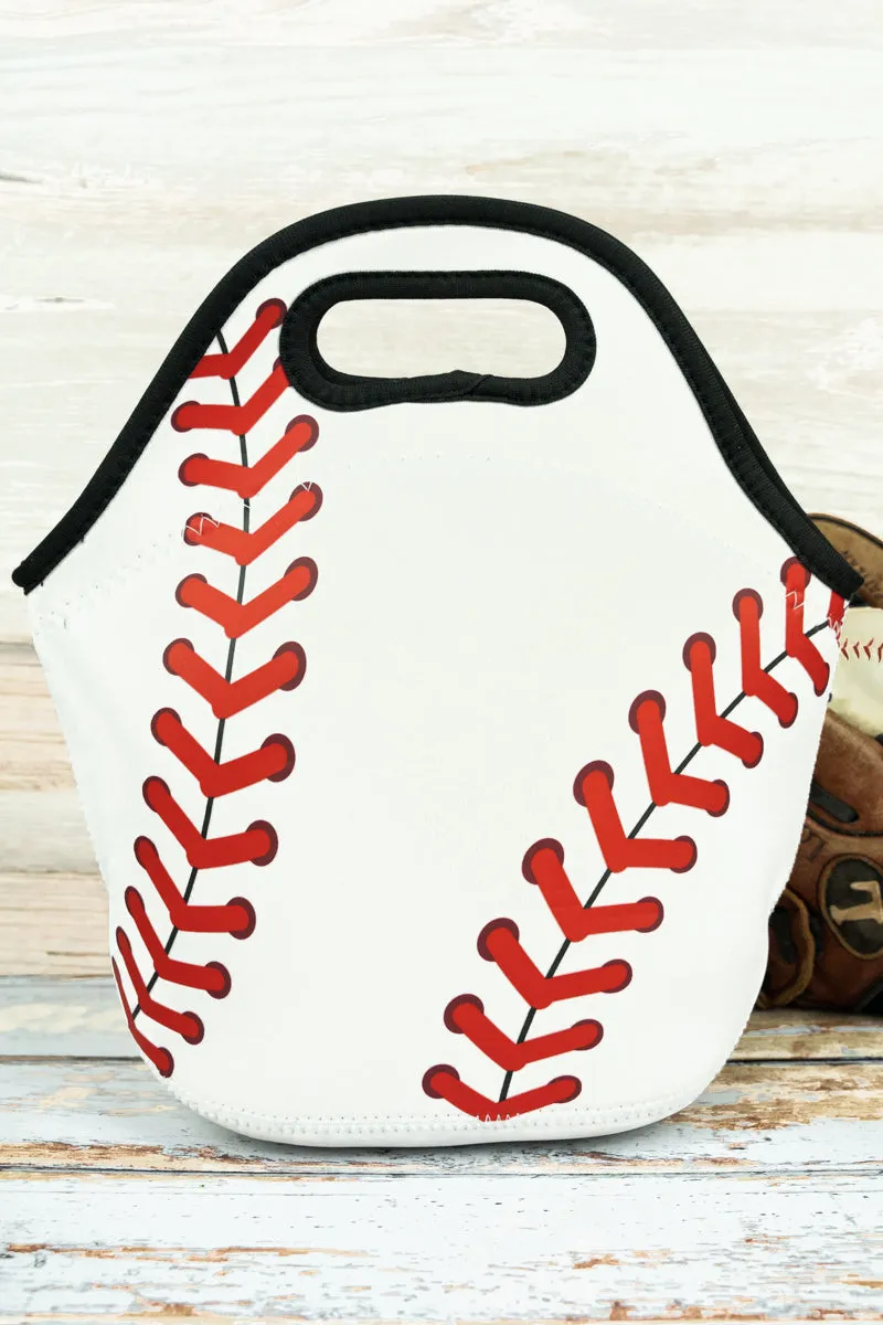 Baseball Laces Neoprene Lunch Tote