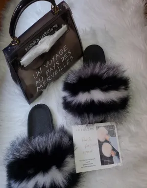 BLACK & WHITE HANDBAG SET