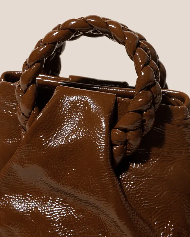 Bombon Crinkled Glossy Small Crossbody Bag