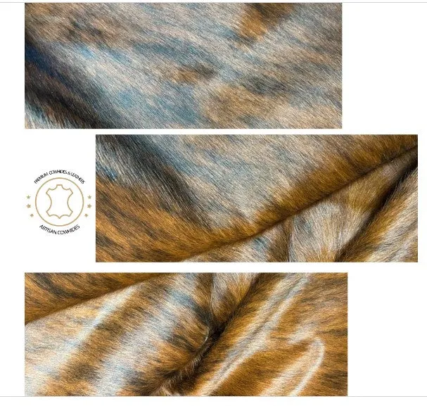 Brindle Cowhide PRE CUT Pieces | 12"x12", 12"x18", 12"x24" Precuts Sheets