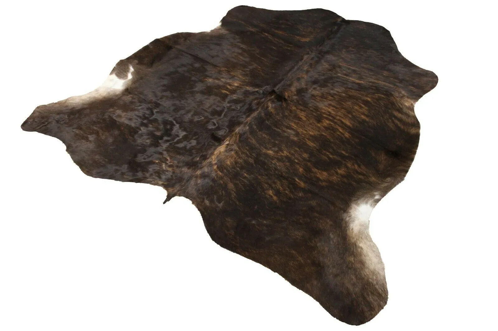 Brindle Dark Brown Cowhide Rug – XL 7X6 FT - L 6X5.5 FT
