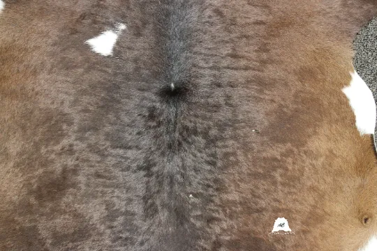 Brown & White  Calfskin Rug Size 3ft x 3ft - Premium Quality Cowhide Rug