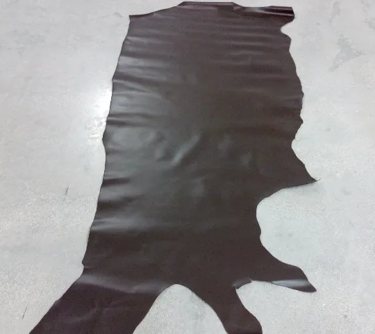 BROWN CHOCOLATE LEATHER genuine cowhide leather Slightly firm / 3 oz - 3.5 oz (1.2 to 1.4mm)