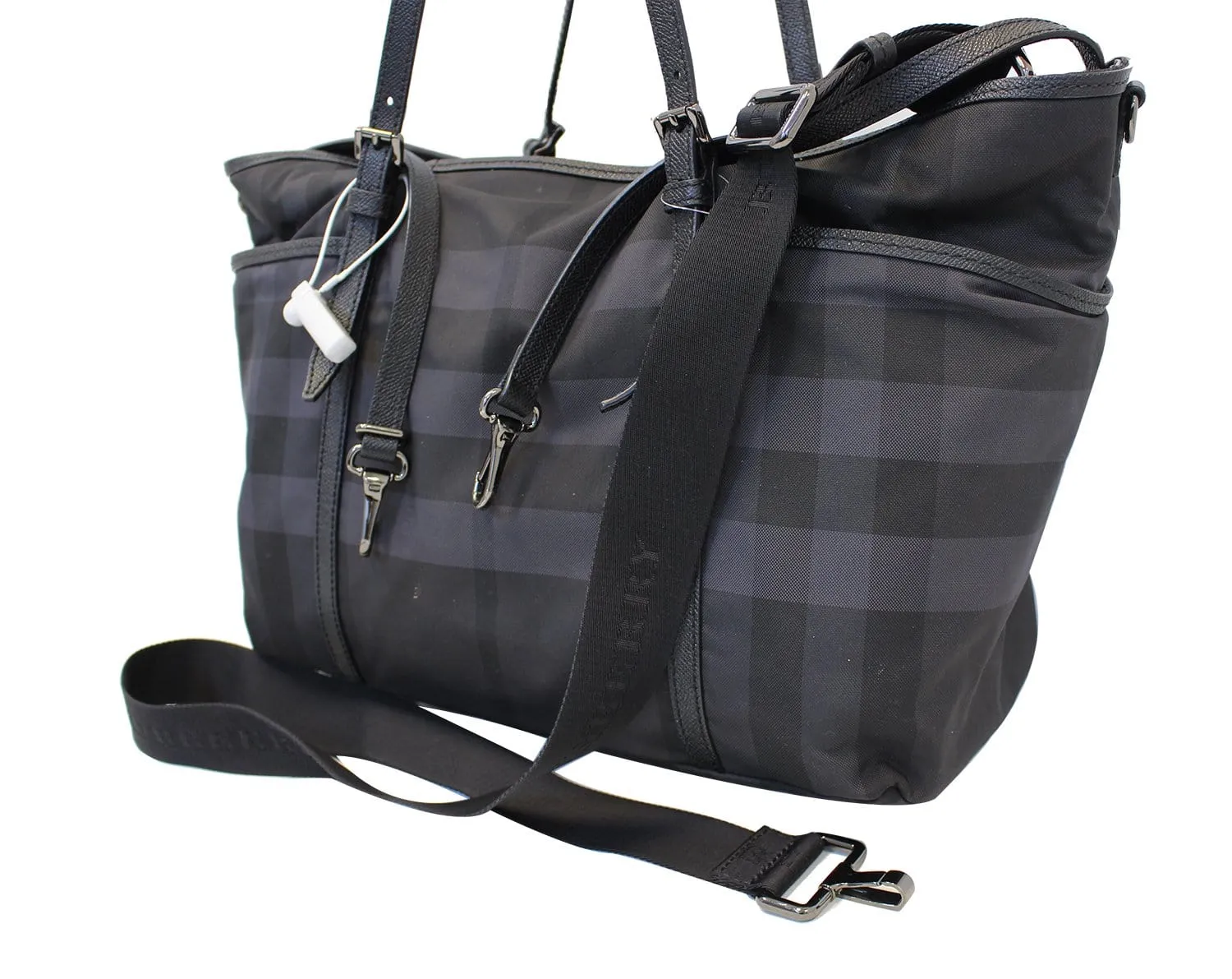 BURBERRY Graceford Tonal Check Diaper Shoulder Bag