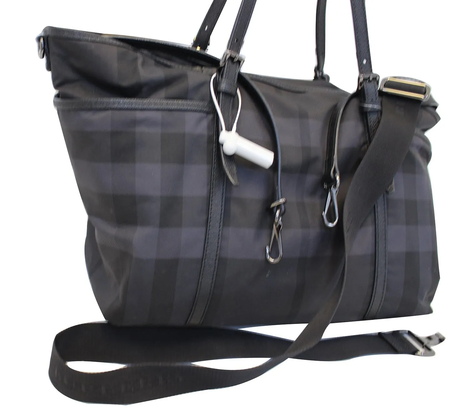 BURBERRY Graceford Tonal Check Diaper Shoulder Bag