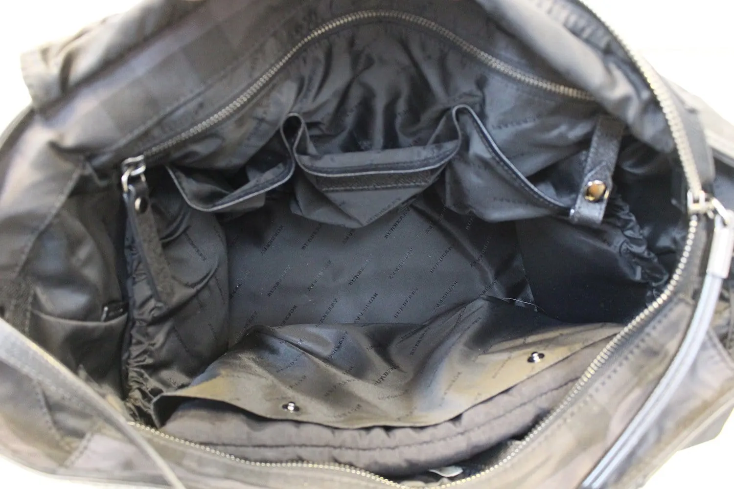 BURBERRY Graceford Tonal Check Diaper Shoulder Bag