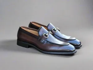 Burnished Calfskin Horsebit Loafer