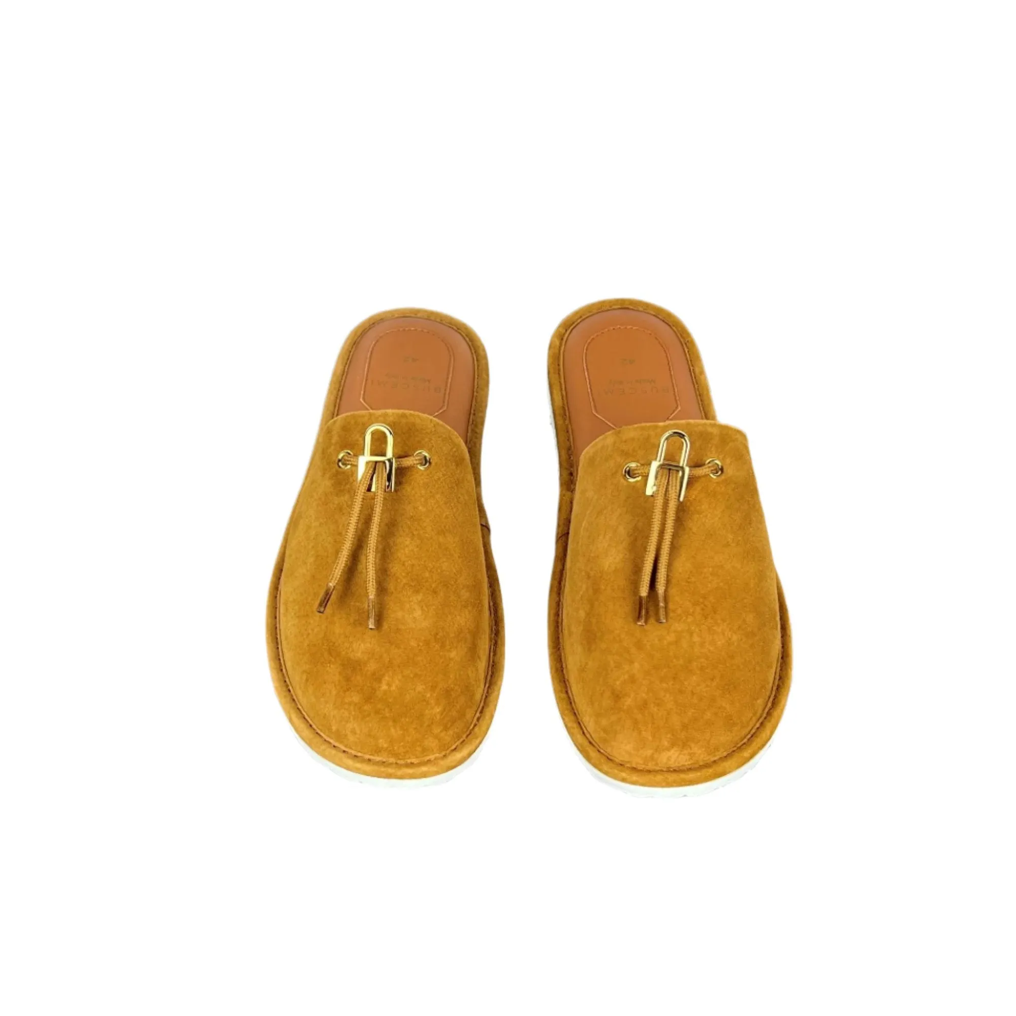 Buscemi Men's Greenwich Cuoio Leather Slippers