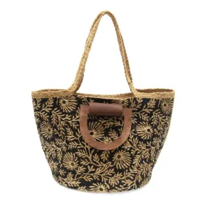 Calypso Jute Wood Handle Tote