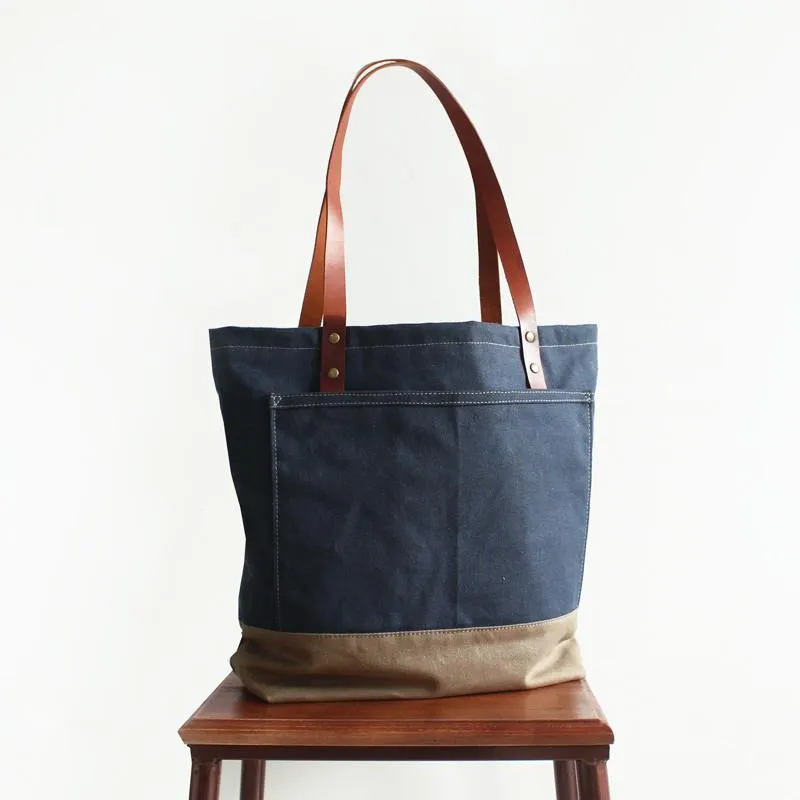 Canvas Tote Bag Handcrafted Shoulder Bag Shopper Bag Handbag