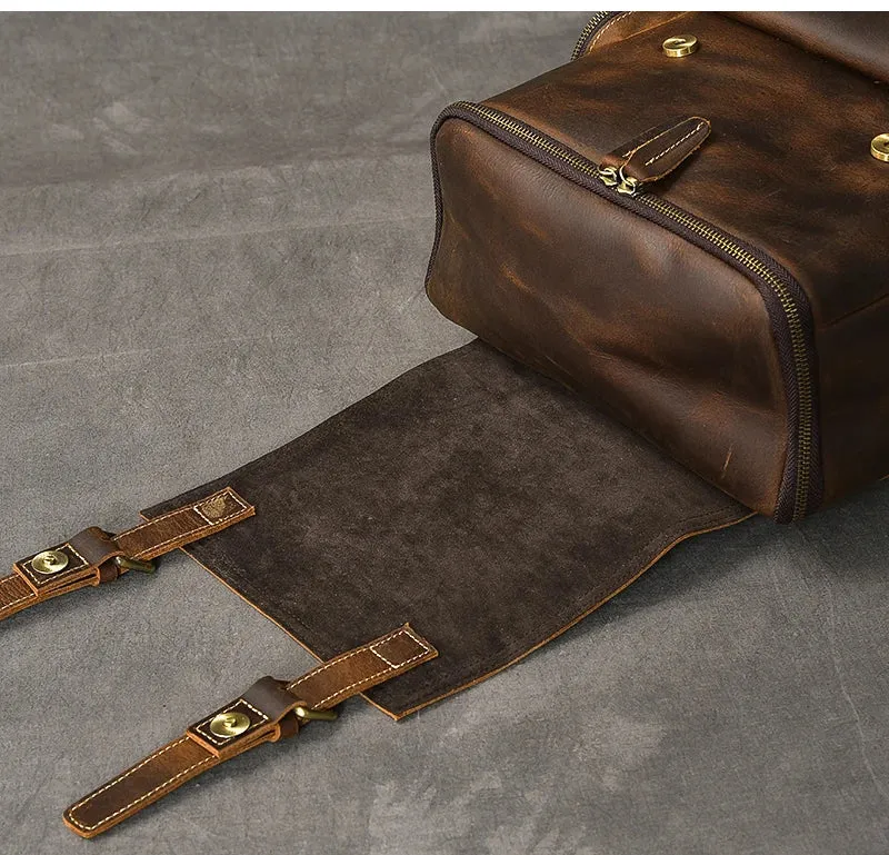 Carver | Crazy Horse Leather Bacpack