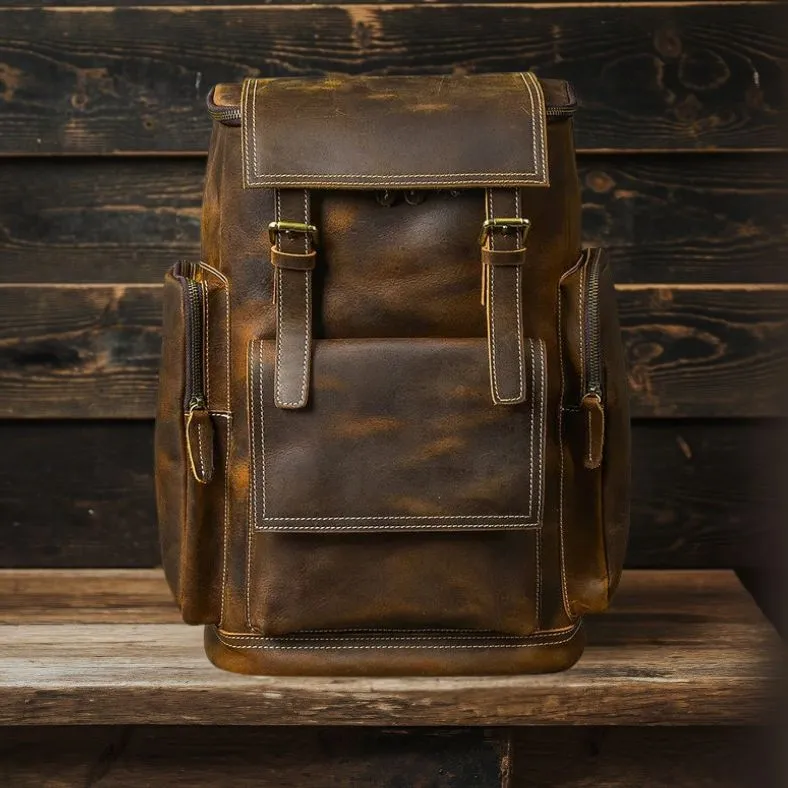 Carver | Crazy Horse Leather Bacpack