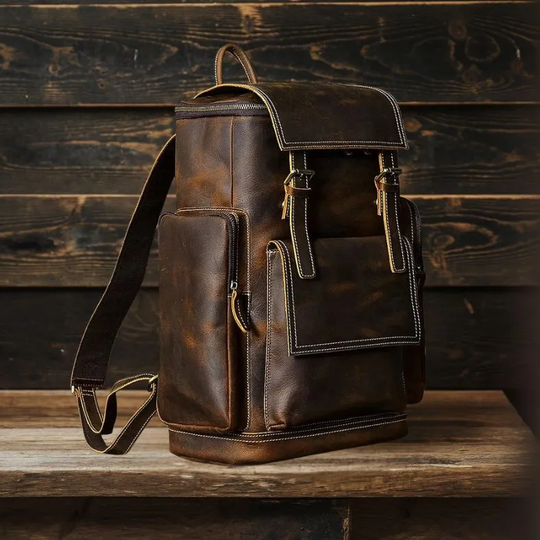 Carver | Crazy Horse Leather Bacpack