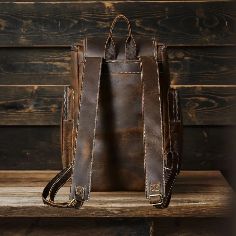 Carver | Crazy Horse Leather Bacpack