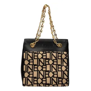 Celine Black Logo Chain Shoulder Bag