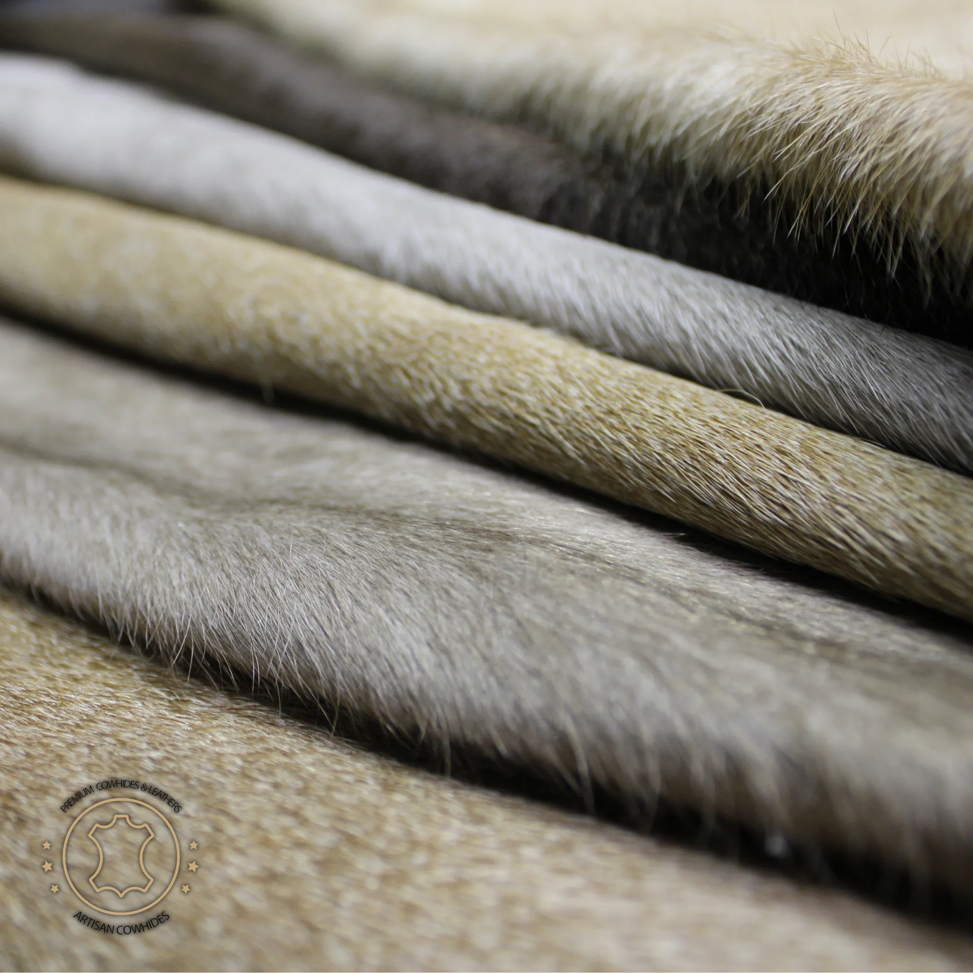 Champagne Cowhide Rug - Size: 8x 7 Ft - Premium Cowhide Rug
