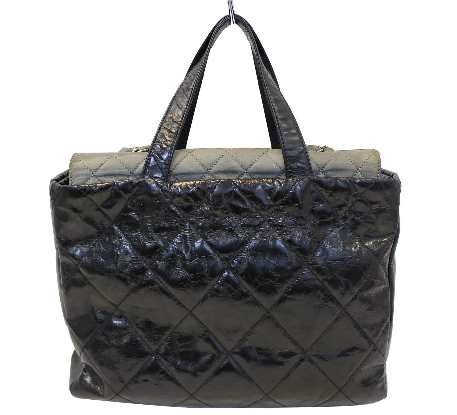 CHANEL Black Leather 2 Way Tote Bag - Sale