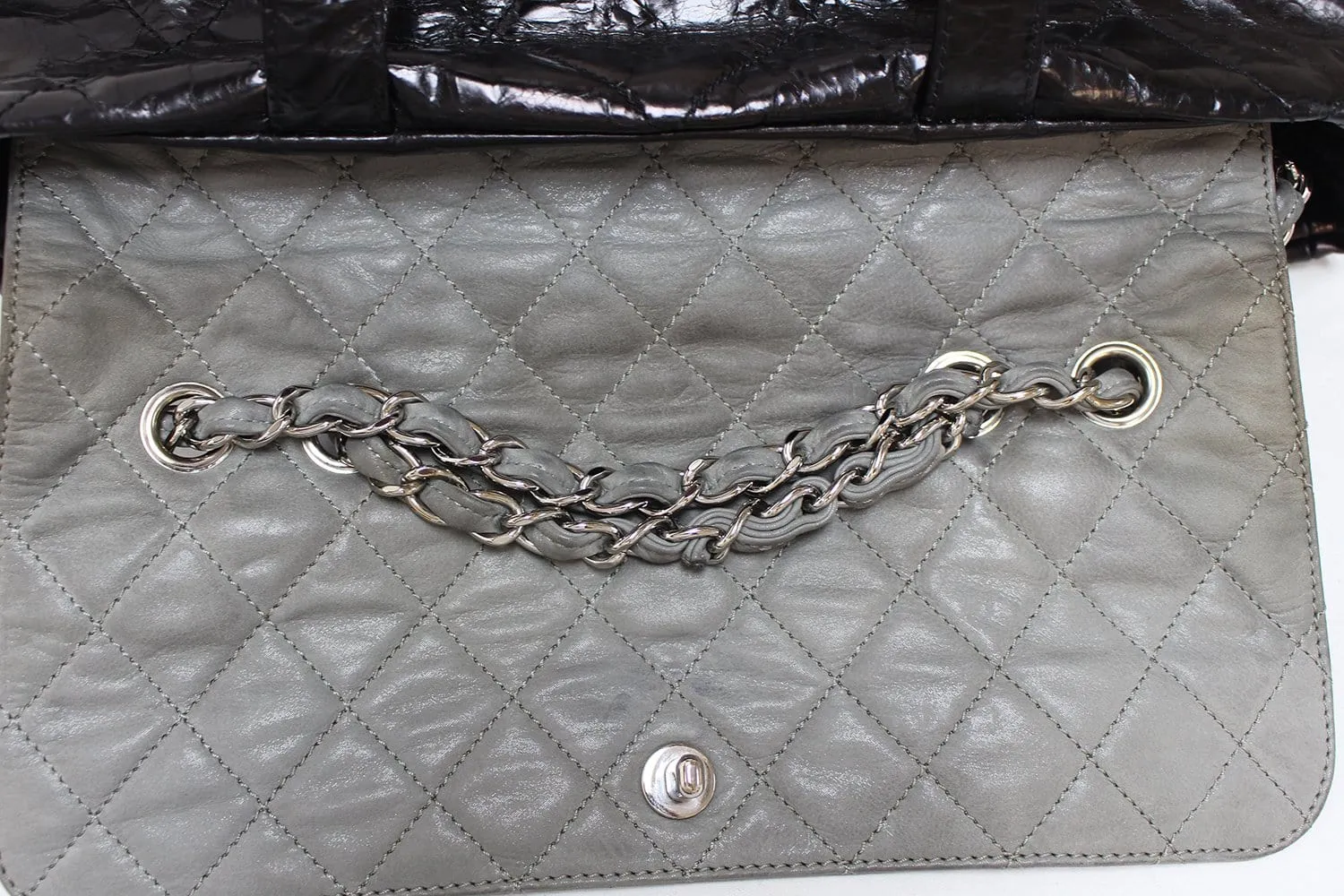 CHANEL Black Leather 2 Way Tote Bag - Sale