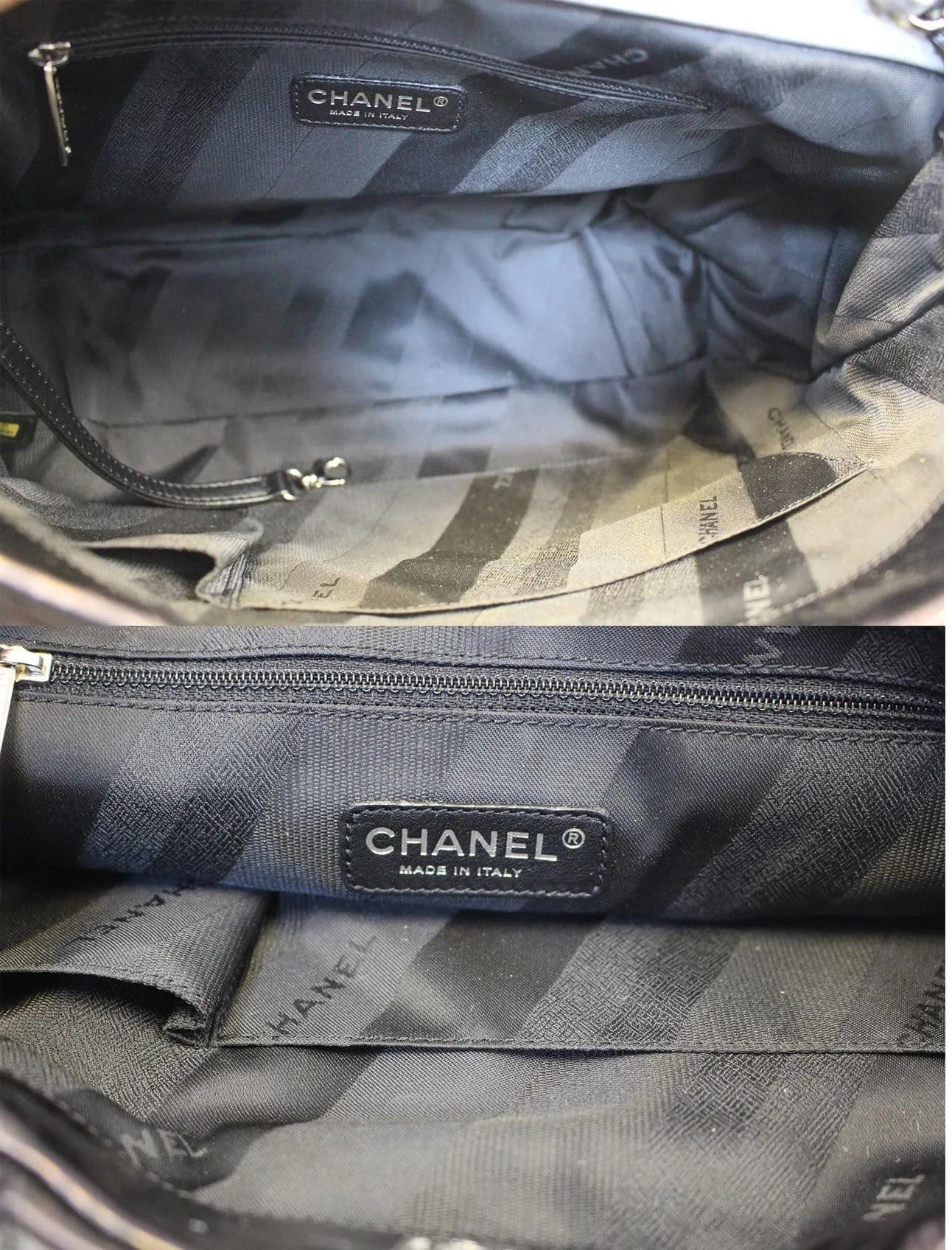 CHANEL Black Leather 2 Way Tote Bag - Sale