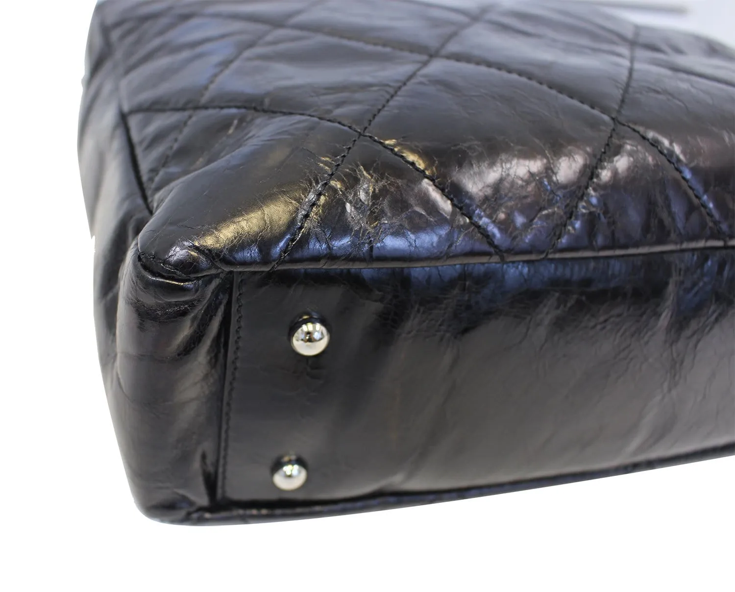 CHANEL Black Leather 2 Way Tote Bag - Sale