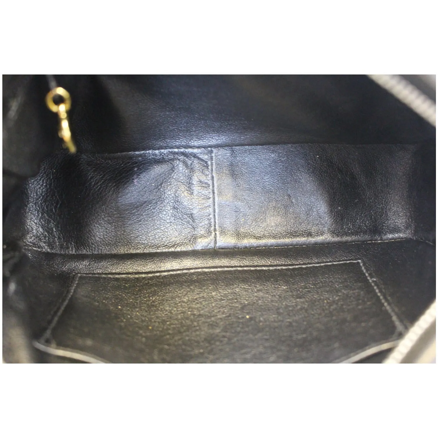 CHANEL Camera Tassel Lambskin Leather Shoulder Bag Black