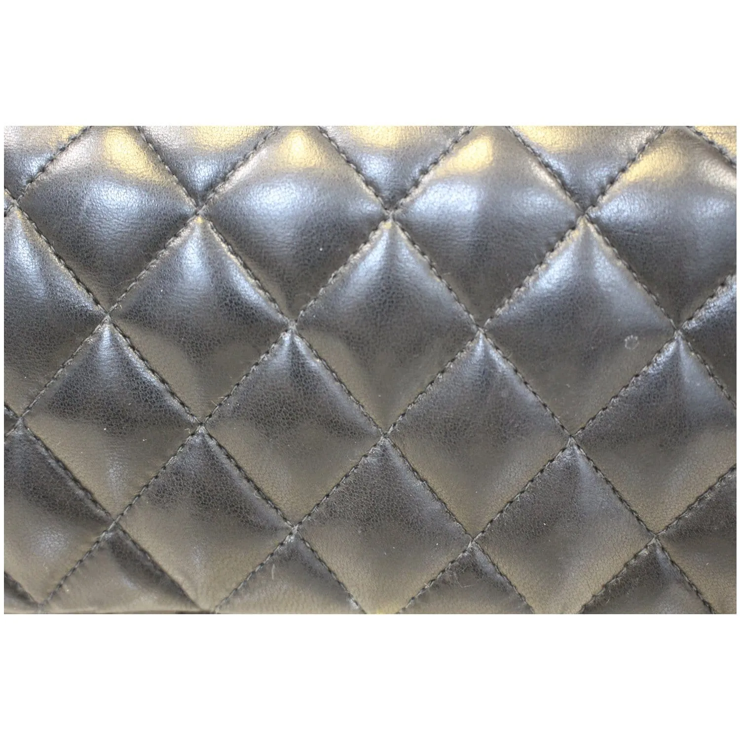 CHANEL Classic Jumbo Quilted Lambskin Leather Double Flap Shoulder Bag