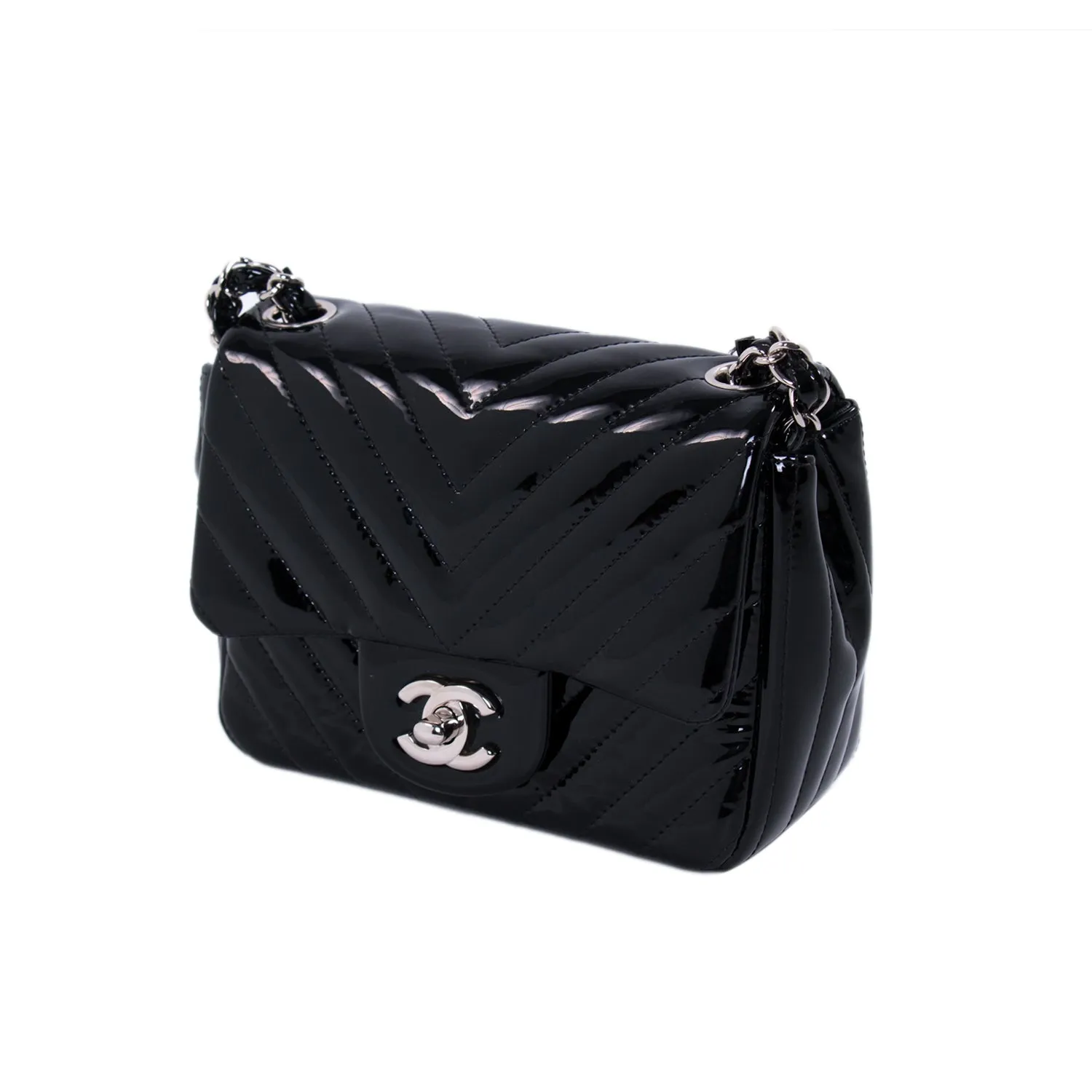 Chanel Classic Mini Square Chevron Flap Bag