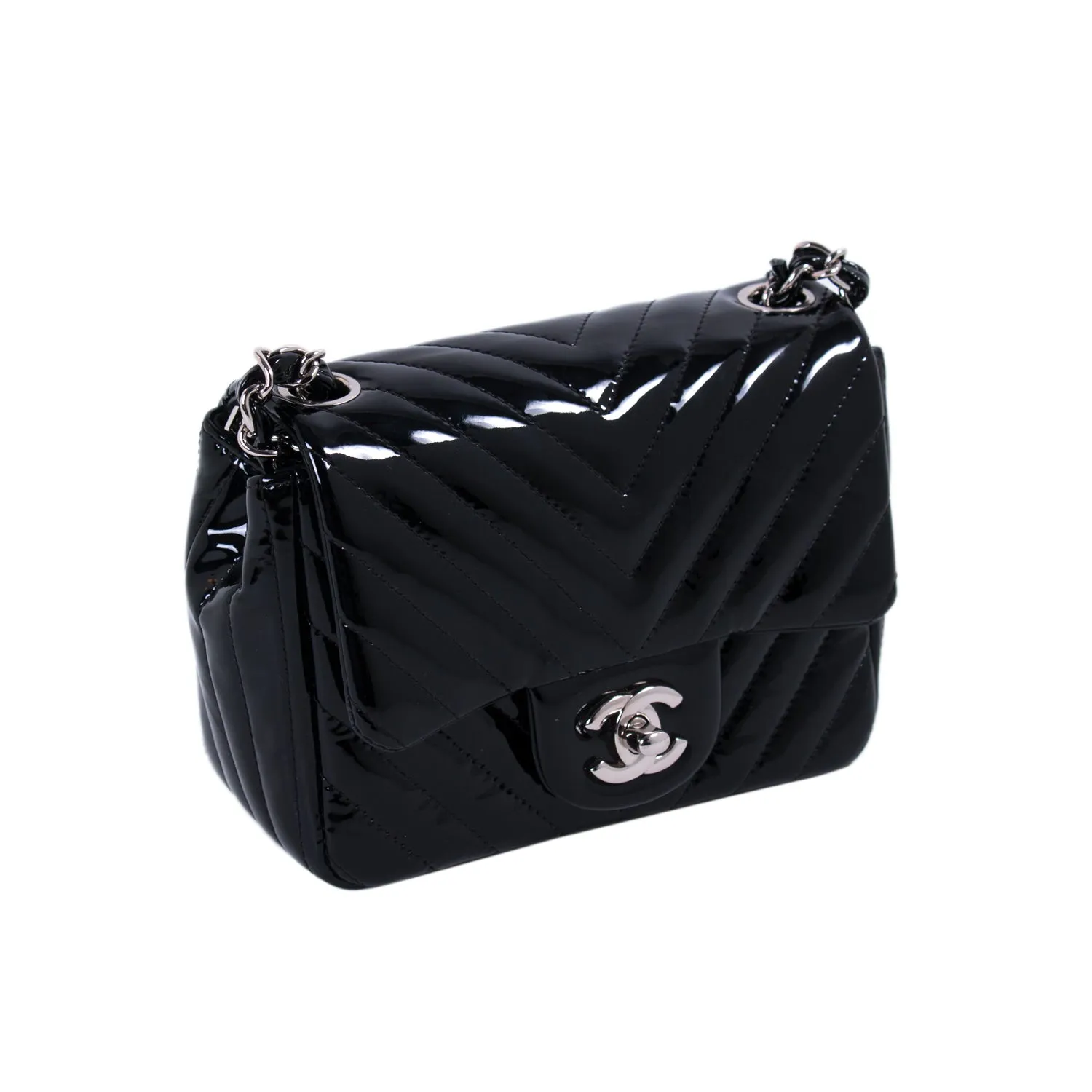 Chanel Classic Mini Square Chevron Flap Bag