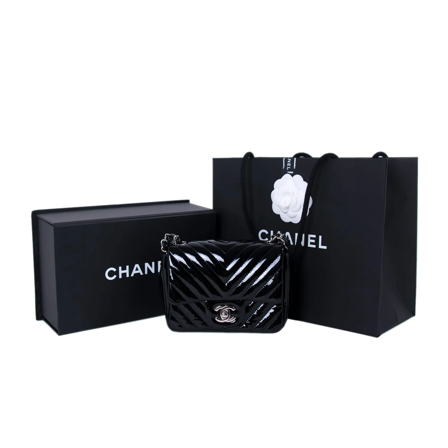 Chanel Classic Mini Square Chevron Flap Bag