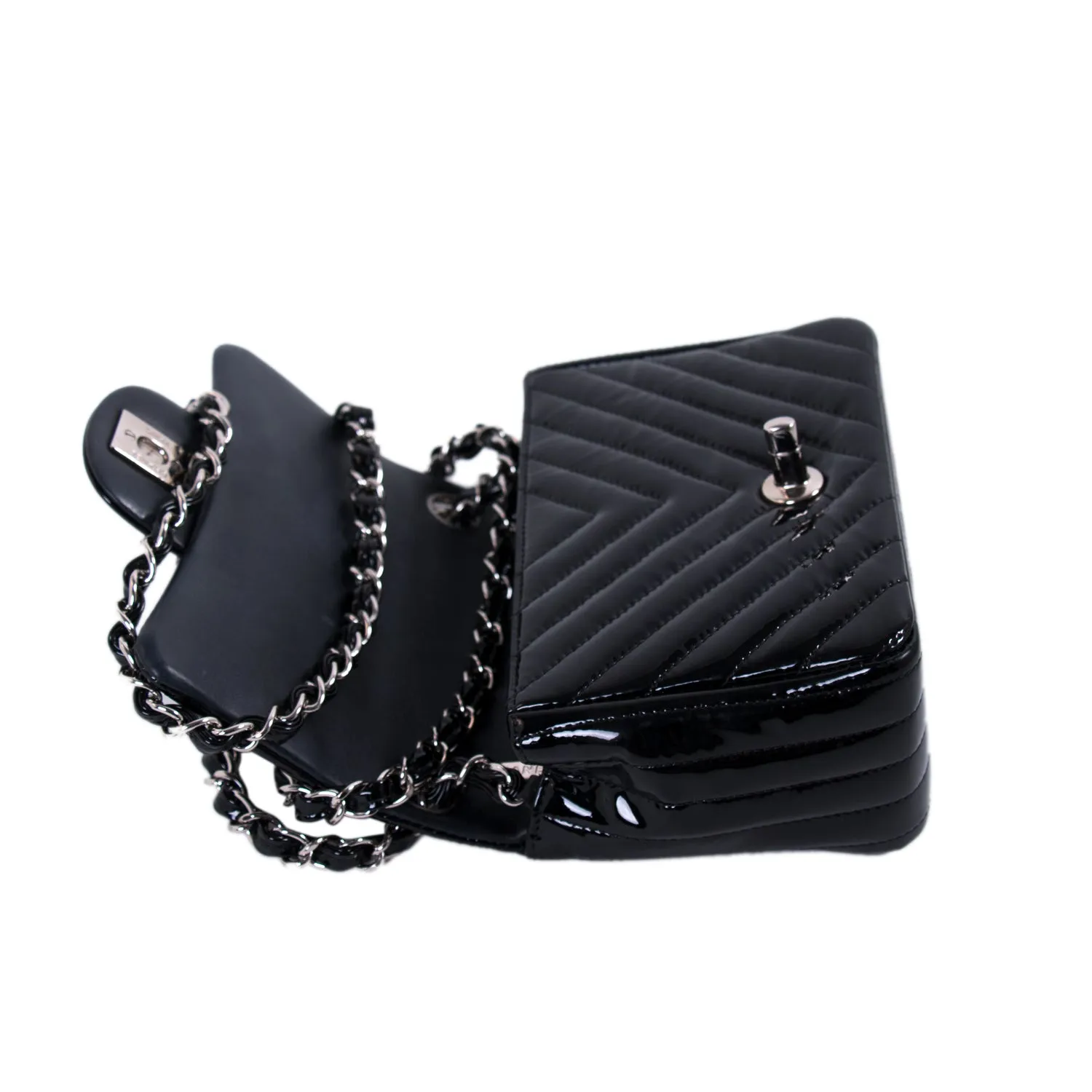 Chanel Classic Mini Square Chevron Flap Bag